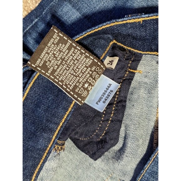 7 For All Mankind Dark the relaxed skinny women shorts Sz. 26 - Picture 8 of 10